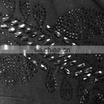 Womens's Black Colour Lycra(Stretchable) Black Stone Embroidery Work Beautiful Rick Looking Burkha photo-3