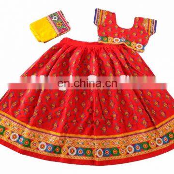 RED COLOR Rabari Style Kachchhi Work Chaniya Choli- Traditional Garba Chaniya Choli- Navratri special chaniya choli