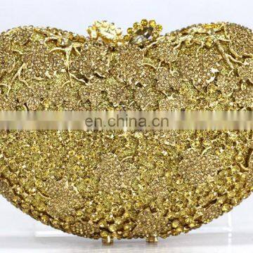 gold color beaded purse fashion evening clutch bag evening handbag for party