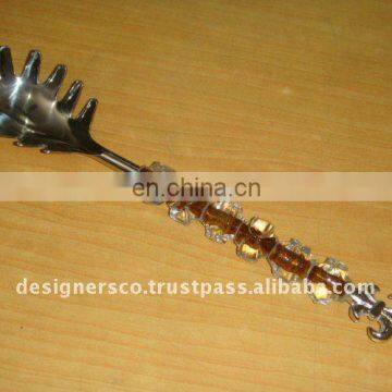 Beaded Stainless Steel Spaghetti Server