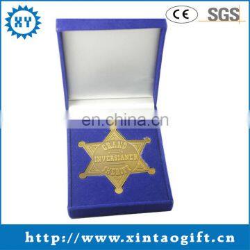 Factory custome badge velvet boxes according to your sample