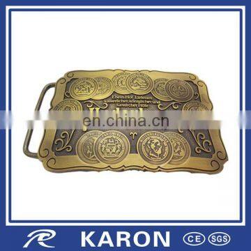 square shape die casting western cowboy belt buckle in metal