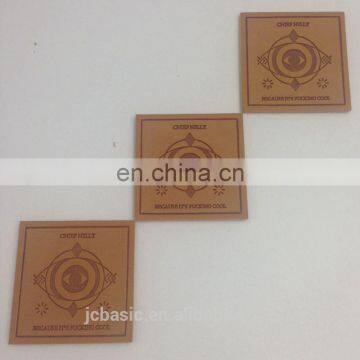 Jeans pu Patch Custom Embossing Logo Leather Labels for Bags/hat photo-3