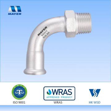 Stainless Steel Elbow 90 Degrees With Male Thread WATERMARK Press Fitting photo-2