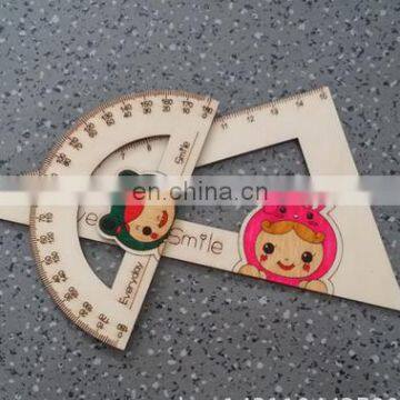 Wooden Triangular Ruler Instrument for Kids