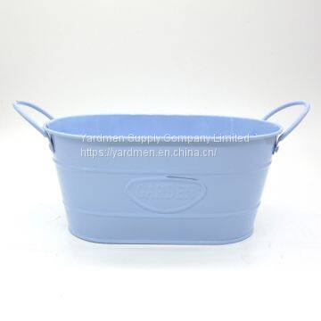 2018 Europe Style Design Galvanized Finish Metal Flower Pot Container photo-3