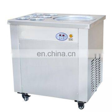 Hot Sale China Thailand Single 1 Flat Pan single 1 compressor Roll Fry Fried Ice Cream Machine