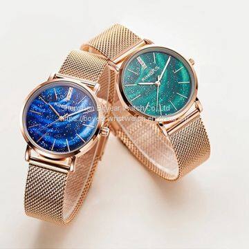 32mm Alloy Case Steel Milanese Band Ladies Fashion Watch Jewlery Quartz Watch for Women photo-4