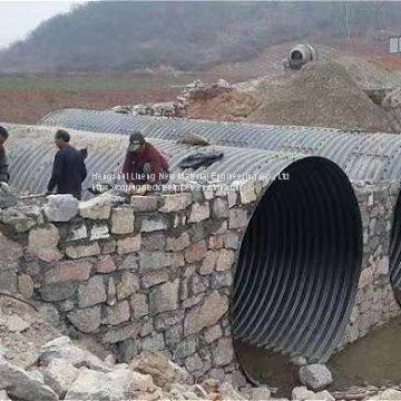 Galvanized corrugated steel tunnel culvert pipe