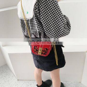 2020 Spring PU Leather Cross Body Handbag for Kids Girl Fashion Children Girl Leopard One-Shoulder Chain Bags photo-6