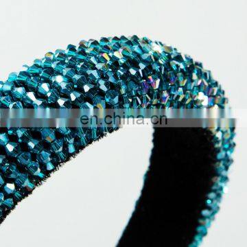5colors New Luxury Baroque Colorful Rhinestone Fashion Colored Padded Headband For Women Party Hair Accessories