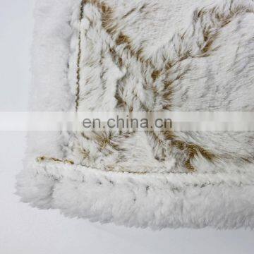 Faux Fur Reversible Throw Blanket Super Soft Fuzzy Fur Sherpa Blanket Warm Winter Blanket photo-7