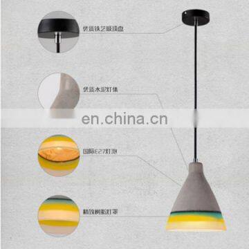 Скандинавские настенные потолочные лампы для внутренних помещений из бетона, промышленные цементные подвесные лампы photo-3