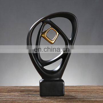 Wholesale cheap hotel home decoration crafts black art decor accessories for living room