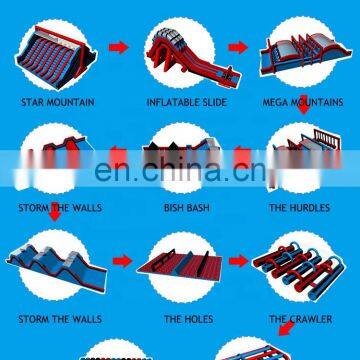 Commercial 5K Obstacle Course Inflatable Slides Obstacle Run Challenge Course Game photo-2