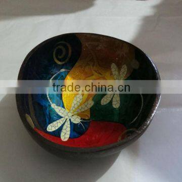 Lacquer coconut mother inlay bowl