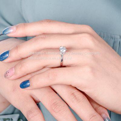 2021 Fashion Jewelry Competitive Price Clearity White D Color Moissanite 925 Sterling Silver Resign Rings For Engagement Party photo-5