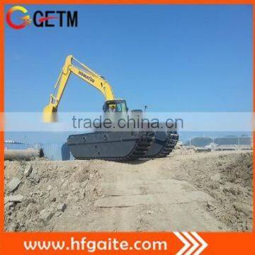 marsh buggy equipped with PC excavator 0.7 cubic meter bucket