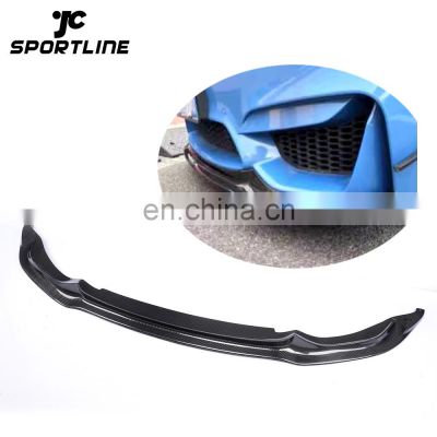 V Style M4 M3 Carbon Fiber Auto Car Front Lip Spoiler for BMW F82 M4 2D F80 M3 4D 2015