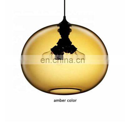 Tonghua Modern Stained Glass Pendant Light 4 Heads Big Color Shell Indoor Decorative LED Filament Bulb Hanging Lamp photo-2