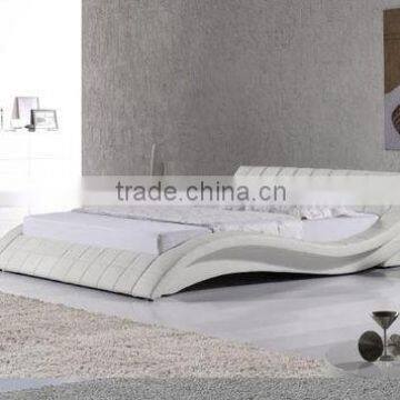 New Design Double Fancy Leather Bedroom Furniture photo-4