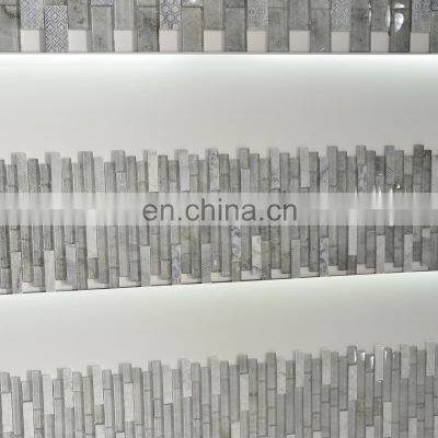 Waterjet Mosaic Brick Mosaic Tile Crystal Glass Mosaic Tiles for Kitchen Bathroom Wall Tile photo-2