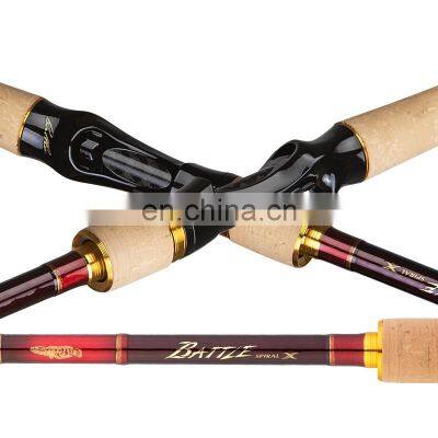 fishing rod wholesale carbon fiber baitcasting fishing rod 2.1m/2.35m casting lure rod with fuji guides ring