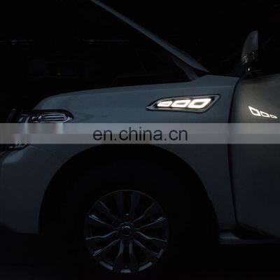 For Nissan Patrol Y62 Armada 2014 2015 2016 2017 2018 2019 2020 LED DRL Flowing Turning Light Signal Lamp Side Vents Sticker photo-2