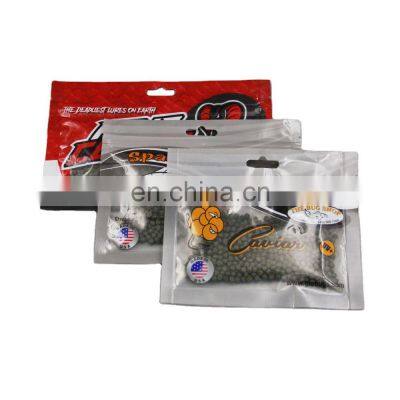 Fishing bait bag custom soft plastic fish lure baits packaging bag with clear window