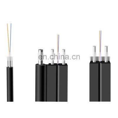 Wholesale Factory Price Black Flat FTTH FTTX Indoor Fiber Optic Cable With Steel Wire