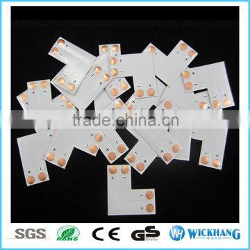 10 mm 2 Pin L Type PCB FPC Board Splitter LED Strip Connector for SMD 5050 LED Strip Mono Color photo-2