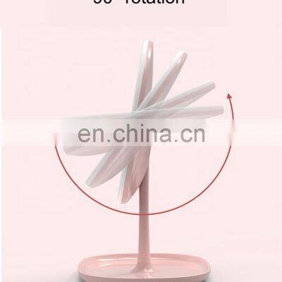 Светодиодное косметическое зеркало с индивидуальным подбором цвета. Органайзер для косметики с зеркалом с светодиодной подсветкой, настольное косметическое зеркало photo-5