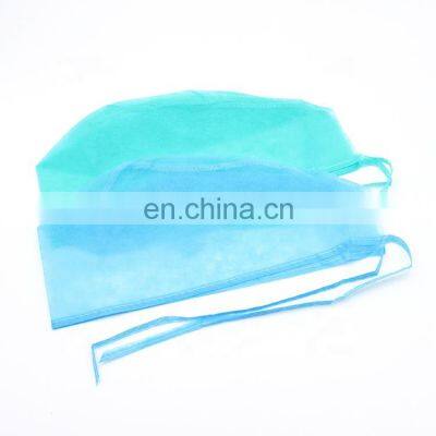 Wholesale disposable pp non-woven doctor cap with ties