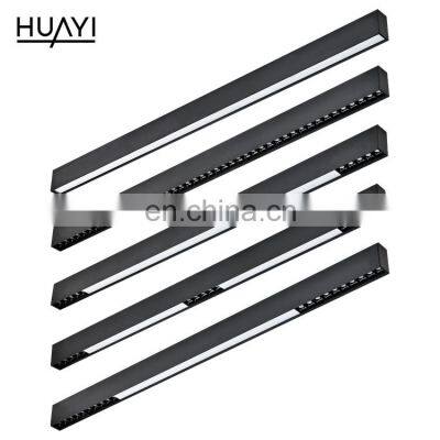 HUAYI New Model Custom Length Meeting Room Indoor Matte Black White Commercial LED Linear Light