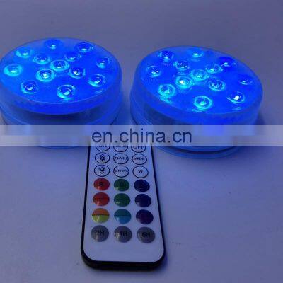 IP68 Waterproof Pool Light Battery Operated RGB Underwater Submersible Led Lights With Remote