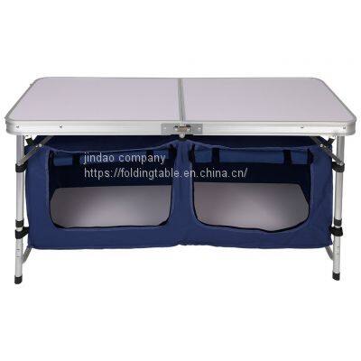 Portable Camping Kitchen Table Aluminum Lightweight Multifunctional Camping Kitchen Table BBQ Party Camping Kitchen Cupboard photo-4