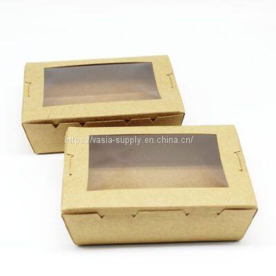 Recyclable Cardboard Packaging Small BioBoard Lunch Box with Window