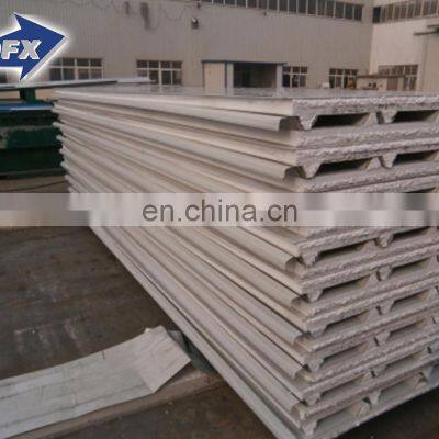 Qingdao color steel temp fence EPS sandwich panel for prefab house wall and roof