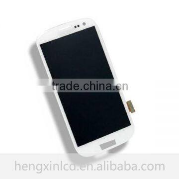 For samsung i9300 galaxy s3 lcd with digitizer back cover in white color