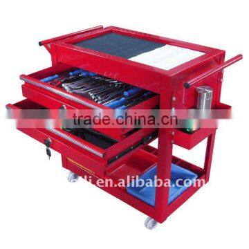 two Drawers Tool Trolley Steel Tool Cabinet