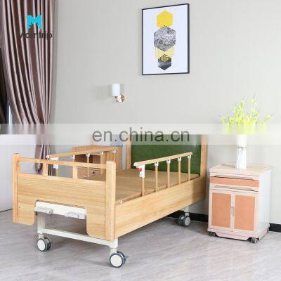 Good Price ICU Medical Patient Room Furniture Fowler's Position 2 Cranks Hand-operated Two Functions Nursing Beds on Sales