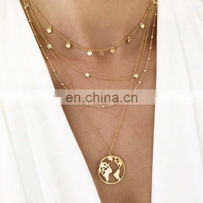 2022 Multilayer Necklace for Women Exaggerated Necklace jewelry