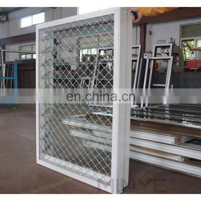 aluminum fixed windows glass louver window with burglar mesh