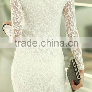 Womans Fashion Dress Long Sleeve Dress Thin Lace Sexy Dress photo-2