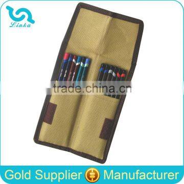 Heavy Duty Khaki Canvas Pocket Wrap Canvas Pencil Holder Factory Sale