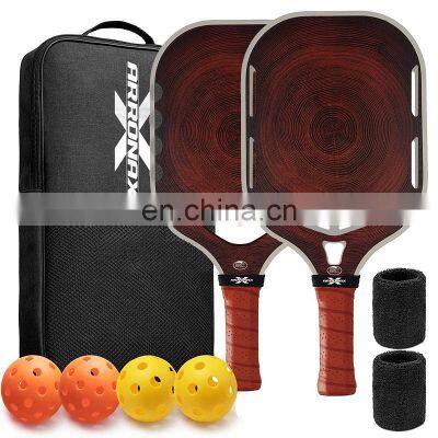 Wholesale Customizable Pickleball Set with Honeycomb Core 3k 12k 18k Carbon Fiber Face Pickleball Paddles with Pickleball Bag