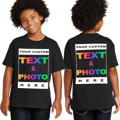 Personalized Youth T-Shirt for Kids Boys Girls - Custom Image & Text - Customized Front/Back Print