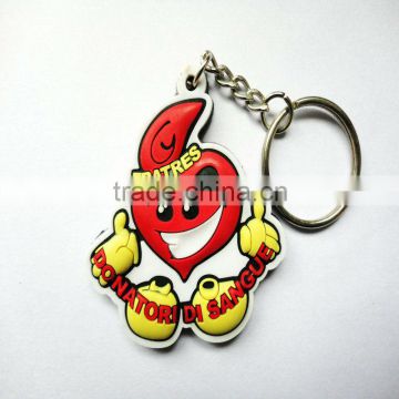 souvenir soft PVC 3D keychain, best quality 3D silicone keychain