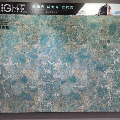 Amazon Green big porcelain slab luxury sintered stone slabs fashion design homedecor