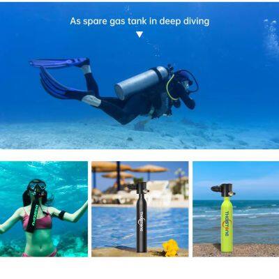 Lung Tank 0.5L Mini Scuba Tank Scuba Snorkel Mask High-Pressure Pump Diving Equipment Breathable Lung Tank Dive Air Oxygen photo-5